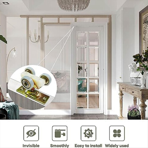 2 Pack Sliding Pocket Door Hardware Top Hanger Rol 1