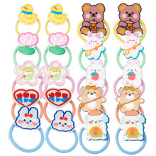 Bunte, elastische Haarbänder, nahtlose, weiche Haarbänder für Babys und Kleinkinder, schonende Haargummis mit Kawaii-Haaraccessoires, leichte