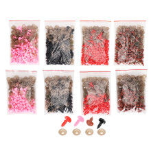 Boutons de couture et de loisirs créatifs, nez triangulaires avec rondelles, nez de sécurité en plastique pour animaux en peluche, idéaux pour