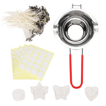 Melting Chocolate Pot With Double Pour Spouts Natural Cotton Braided Wicks Included Smokeless Candle Wicks Rust Resistant Candle Making Tool
