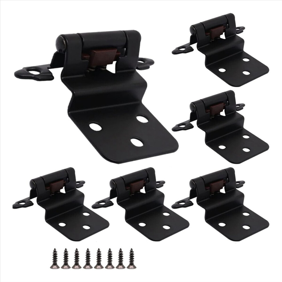Cabinet Hinges, 8 Pack 3/8Inch Inset Black Door Fl 4852351733207
