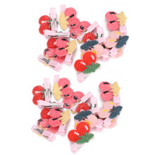 Accessoires pour cheveux au crochet faciles à utiliser, barrettes mignonnes à motifs animaux et fleurs, ensemble de barrettes pour tout-petits,