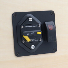 100A Circuit Breaker Panel with Red LED Backlit Si