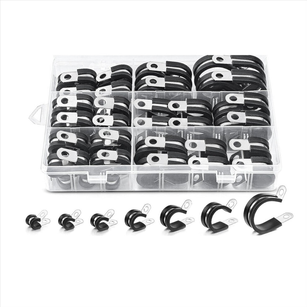 60Pcs Cable Clamps Assortment Kit, 304 Stainless S 4852351735164