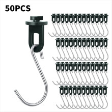 50PCS Greenhouse Hooks Hanger Twist Clips Fixing w