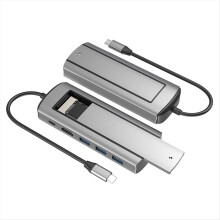 6-In-1 M.2 SSD HUB USB C Docking Station with Disk