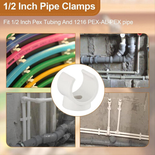 PEX Clips Pipe Clamp, 50Pcs 3/4 Inch Clamp for PVC 1