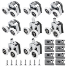 Curved Shower Door Rollers, 8Pcs Glass Replacement