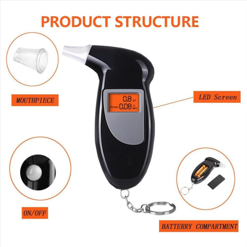 Breathalyzer Alcohol Tester, Portable Mounted Blow 2