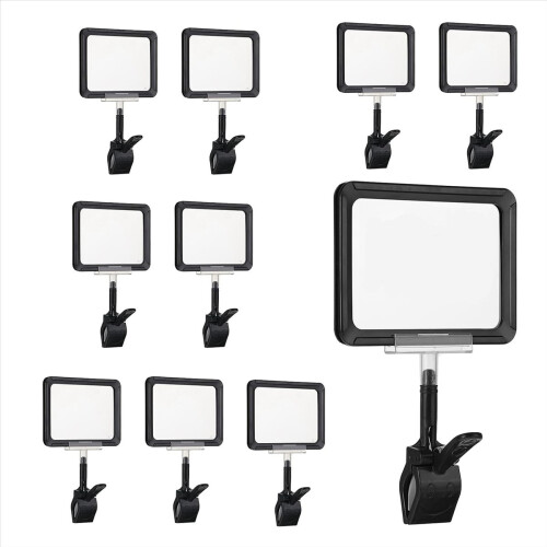 10 PCS Clip on Sign Holder Rotatable Label Clips R