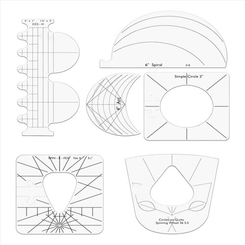 6Pcs Patchwork Ruler Quilting Tools Templates Set