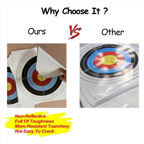 Archery Targets Paper for Backyard, 30Pcs Bow Hunt 1