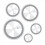 5Pcs Circle Ruler Quilting Template Set, Templates 1
