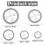 5Pcs Circle Ruler Quilting Template Set, Templates 2