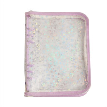 A5 Budget Binder Cover with Zipper, Glitter Stars