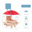 Squirrel Feeder Picnic Table with Umbrella,Wooden 6