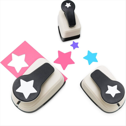 3Pcs Star Hole Punch, Paper Puncher, Puncher for C