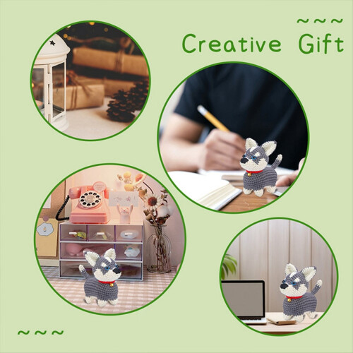 Crochet Kit DIY Husky with Knitting Yarn Needles P 2