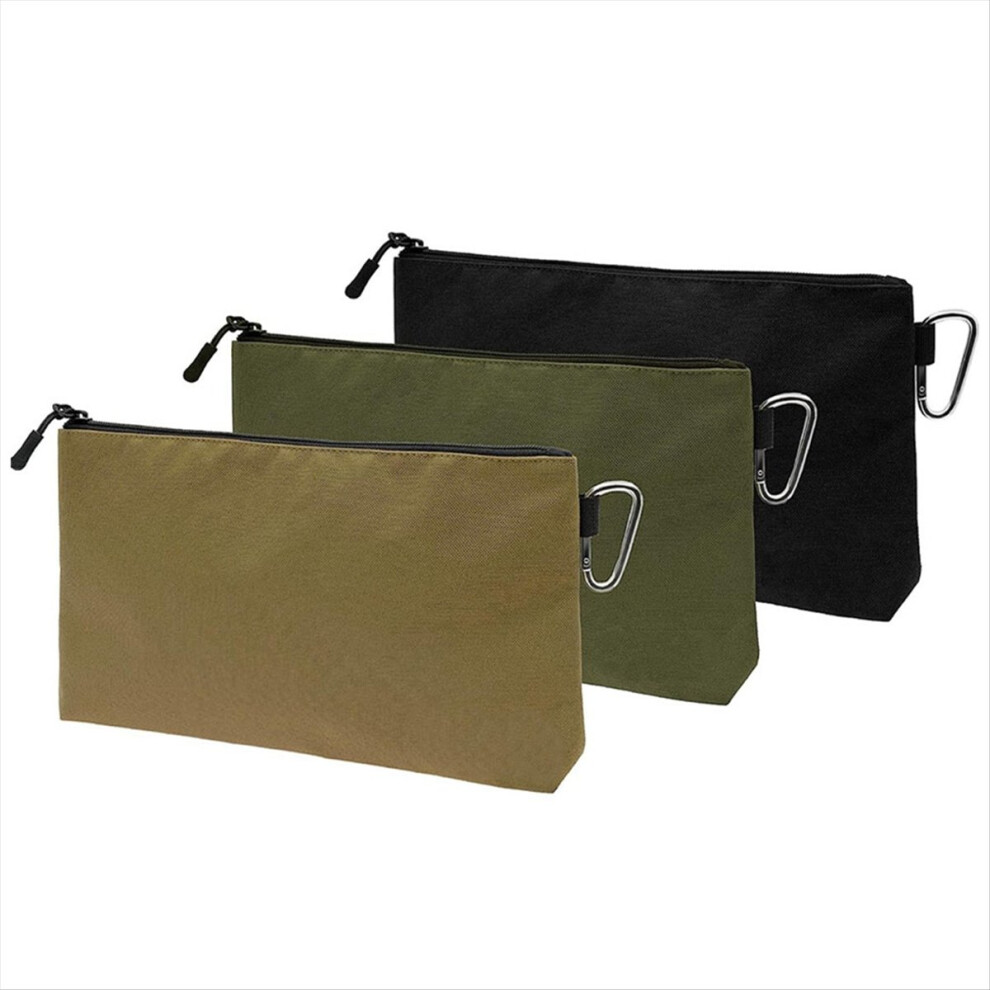 3Pcs Tool Bag Zipper Pouch,File Folders,Multipurpo 4853967034023
