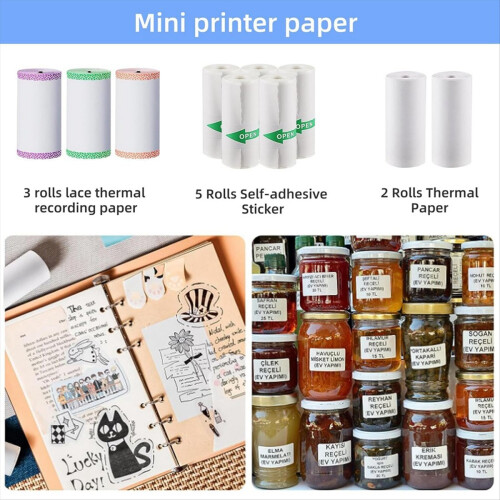 10 Rolls Thermal Paper Self-Adhesive Sticker Paper 2