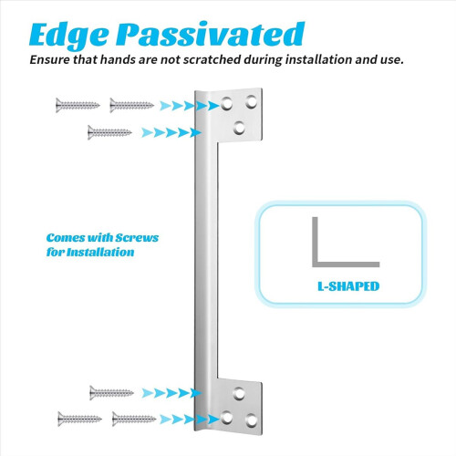2 Pcs Door Latch Guard Plate Outswing Angle Protec 2