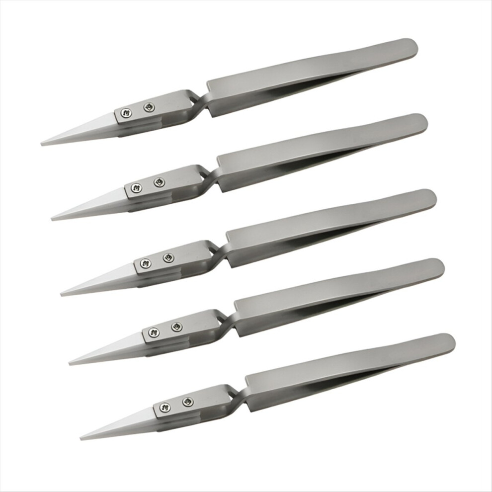 Semoic 5Pcs Ceramic Tip Electronic Soldering Tweezers,Ant