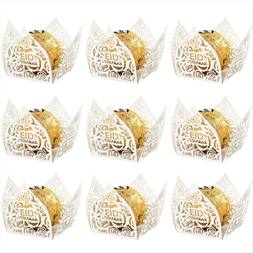 50Pcs Eid Mubarak Decoration Chocolate Wrappers Pa
