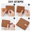 12Pcs PU Leather Snap Buttons, 6 Colors Sew on Tab 5