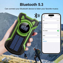 Hand Crank Solar Radio Portable AM/FM/ Weather wit