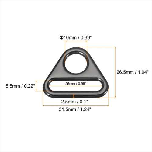 Triangle Buckle Adjuster, Triangular D Ring Adjust 1