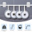 4PCS Curtain Rod Brackets No Drilling Holders Self 6