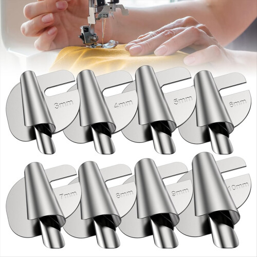 8Pcs Universal Sewing Rolled Hemmer Foot for Machi 1