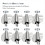 8Pcs Universal Sewing Rolled Hemmer Foot for Machi 7