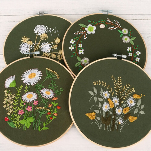 4 Sets Hand Embroidery Kit for Beginners Adults , 2