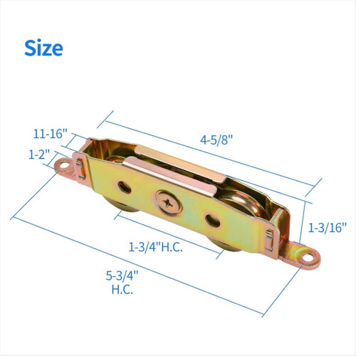 Heavy-Duty Sliding Door Rollers,1-1/4 Inch Steel B 1