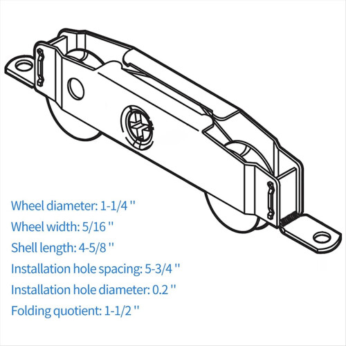 Heavy-Duty Sliding Door Rollers,1-1/4 Inch Steel B 2