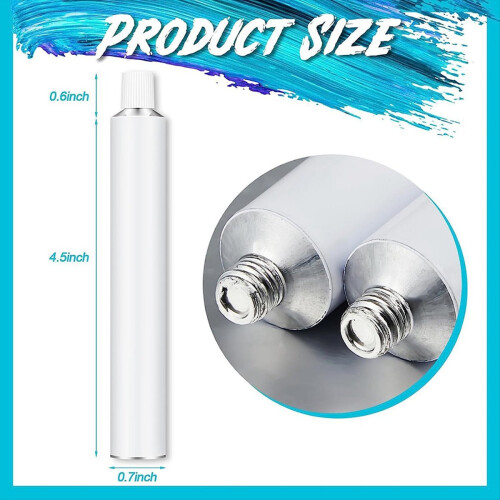 48Pcs Empty Aluminum Paint Tubes 20 Ml for Store R 1