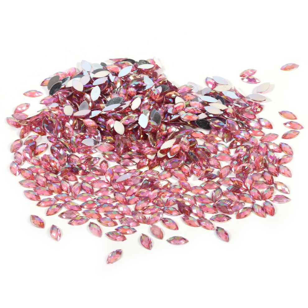 3D Nail Art Rhinestone Colorful Glass Iridescent Crystal Flatback Crystals Lightweight Nail Jewels With AB Coating DIY Nail Accessories Sparkle And