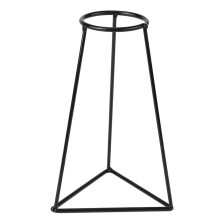 Vaso moderno com estrutura aberta em ferro para exibição elegante, suporte decorativo sem necessidade de eletricidade, peça minimalista para