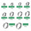 131PCS Single Ear Hose Clamps, Stainless Steel PEX 2
