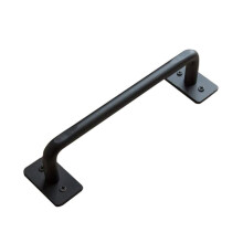 Barn Door Handle Black Solid Iron Pull Set Rustic Modern Style for Sliding Doors and Gates