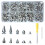 354 PCS Punk Spikes and Studs Kit,8 Size Cone Spik 1