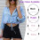 4pcs Adjustable Crop Band for Tucking Sweater and 7
