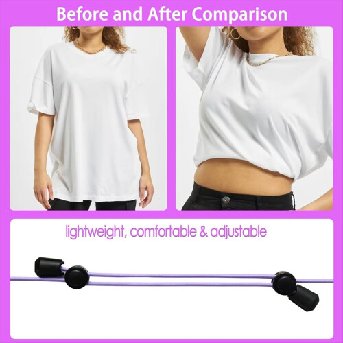 4pcs Adjustable Crop Band for Tucking Sweater and 2