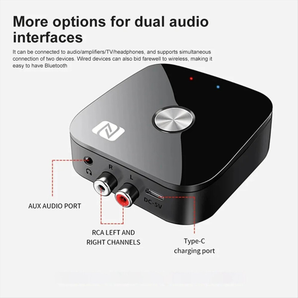 Bluetooth 5.3 Audio Receiver Nfc 3.5Mm Aux Adapter 4853967051105