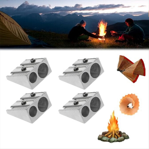 4pcs Magnesium Pencil Sharpener Survival Multi-Fun 2