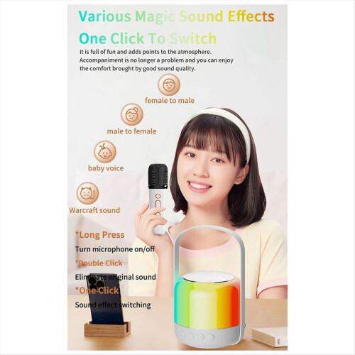 RGB Colorful LED Light Bluetooth 5.3 PA Speaker Wi 1