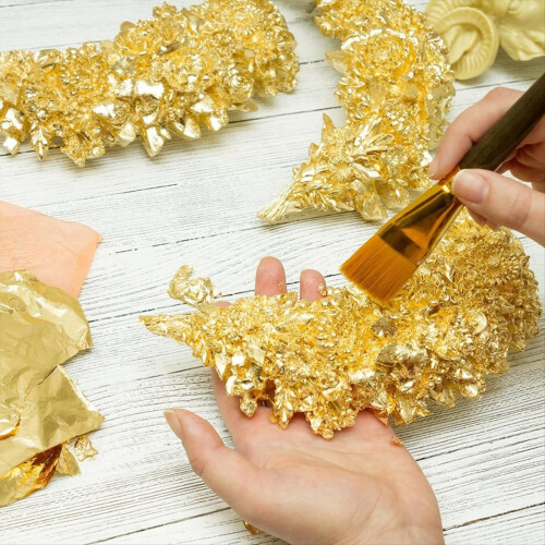 100Pcs Imitation Gold Foil Sheets for Art, Gilding 1