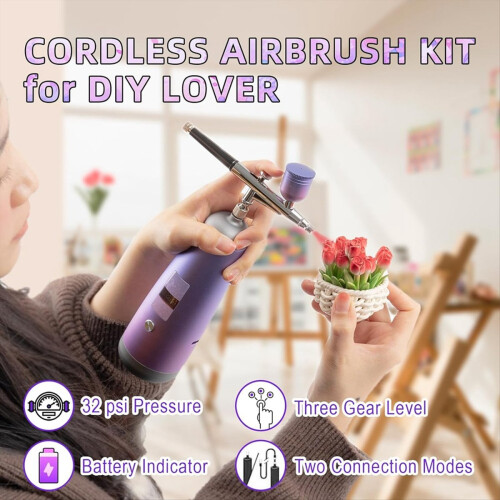 Airbrush Kit for Nails 32PSI Air Brush with Compre 2