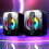 2 Pcs Speaker USB Subwoofer Light Emitting Mini Co 3
